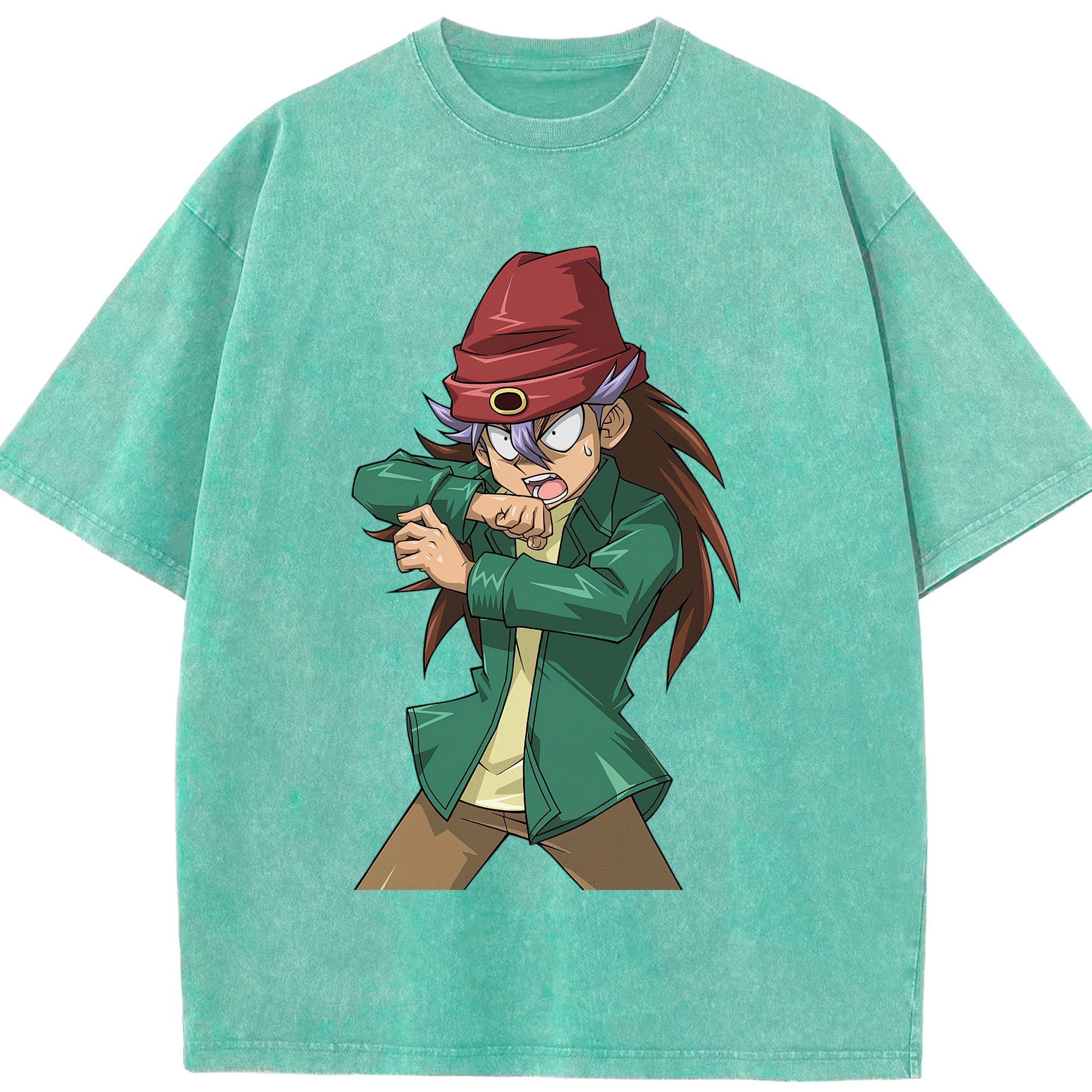 （画像用） 遊☆戯☆王 Yu-Gi-Oh! 綿100% ヴィンテージ風 半袖Tシャツ（フロントプリント）